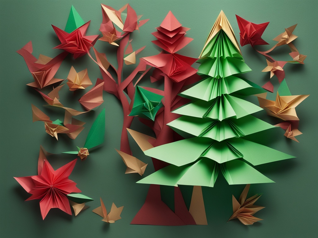 Descubra como fazer uma incrível árvore de Natal em origami: passo a passo detalhado!